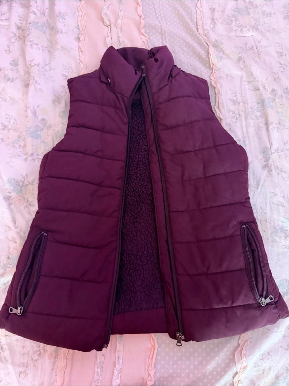 Banana Republic Plum Puffer Vest